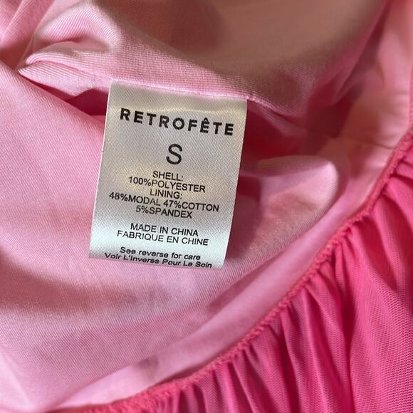 Retrofete Adele Strapless Ruched Candy Pink Maxi Dress Size Small - Picture 10 of 10